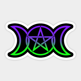 Triple Moon Goddess Sticker